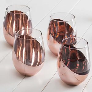 Copper Stemless Wine Glass