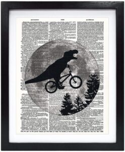 Dinosaur on a Bike Art Print