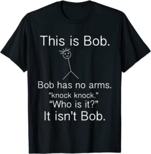 Stick Figure Bob Knock Knock TShirt