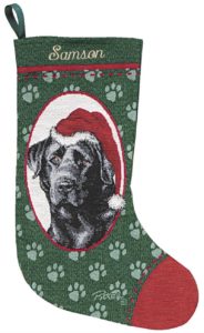 Black Lab Christmas Stocking