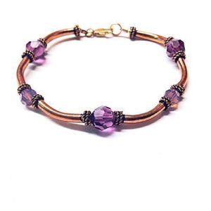 Copper and Crystal Bracelet