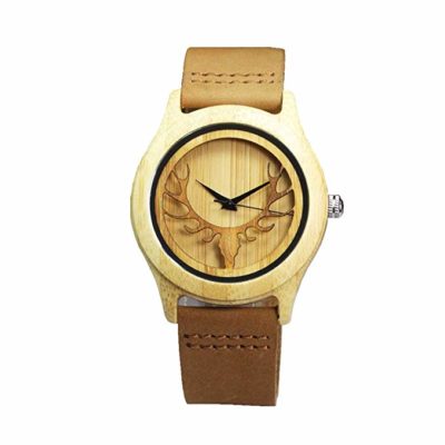 Bamboo Deer Head Watch