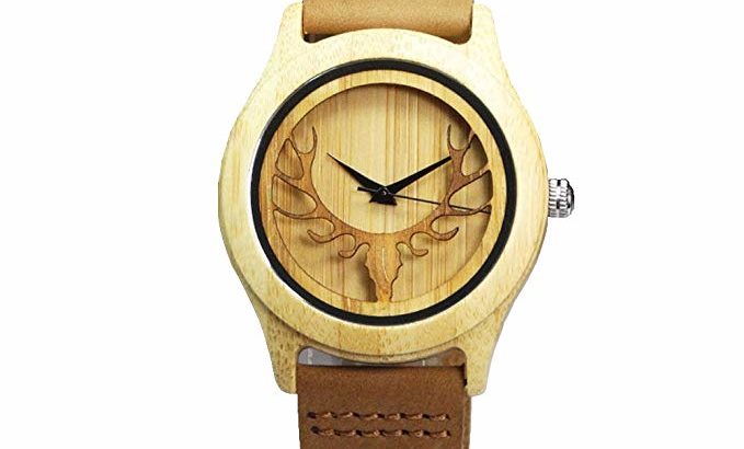 Bamboo Deer Head Watch